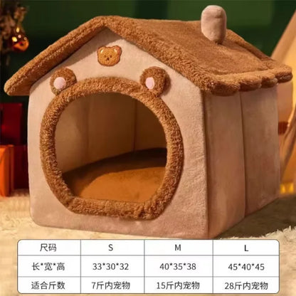 Foldable Washable Pet House for Small Dogs and Cats Removable Soft Cave Sofa Bed Extra Small Puppy Puppy Cave Indoor Outdoor Use
