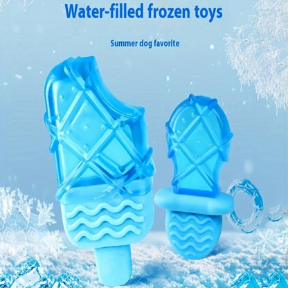 Summer Cool Dog Ice Stick Cooling Pet Supplies Water Injection Frozen Popsicle Dog Teething Toy Set