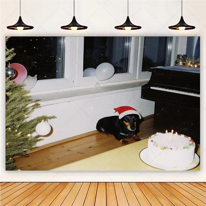 Cute Dachshund Theme Birthday Party Decorations Lovely Puppy Backdrop Cake Insert Banner Balloon Baby Shower Supplies Child Gift