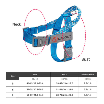 Large Pet Dog Reflective Harness Cat Chest Strap Adjustable Small Medium Dog Puppy Harness Vest Teddy Outdoor Walker Lead Leash