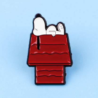 Cartoon White Dog Badges on Bags Soft Enamel Pin Children Brooch for Clothes Cute Lapel Pins for Backpack Accessories