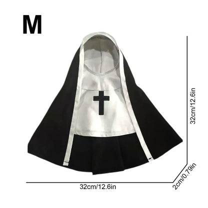 Three-Dimensional Modeling Nun Style Headwear Dress Up Cosplay Pet Costume Set Halloween Dog Transform Clothes