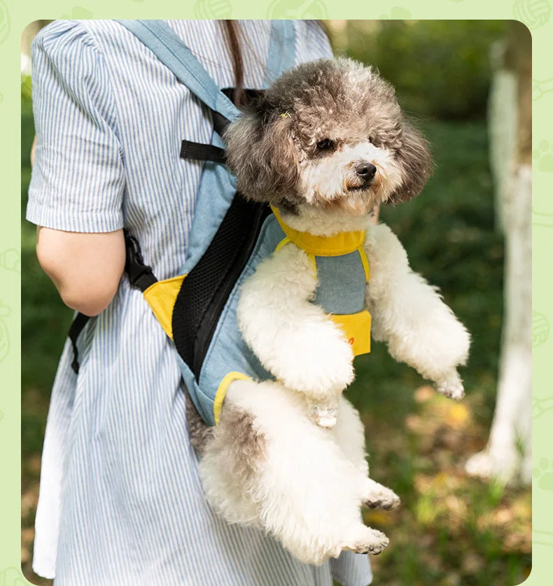 Pet Bag Dog Bag Portable Travel Backpack Outing Cat Mesh Chest Four-legged Backpack