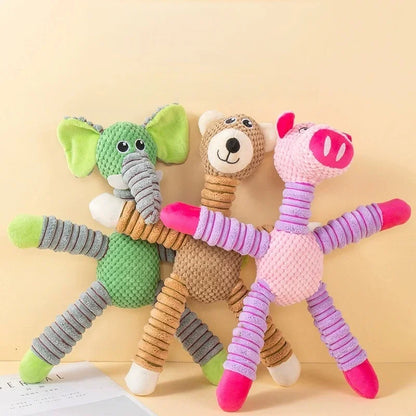 Plush Dog Toy, Cute Stuffed Animal Toy for Small Medium Dogs, Teething Chew Toy for Puppy, Interactive Playmate, Reduces Anxiety