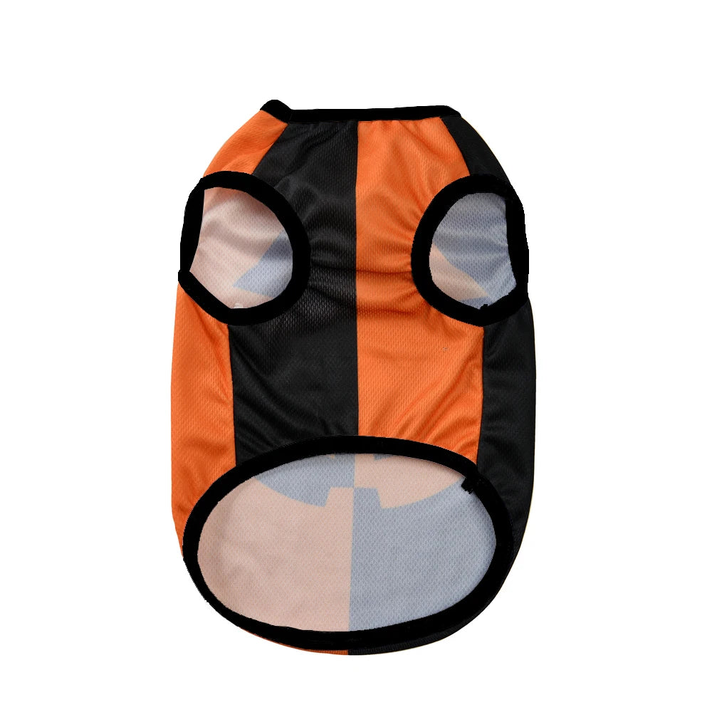 Halloween Ghost Pumpkin Print Dog T-shirt For Small Medium Dogs Cats Breathable Puppy Vest Costume Schnauzer Yorkshire Pet Coat