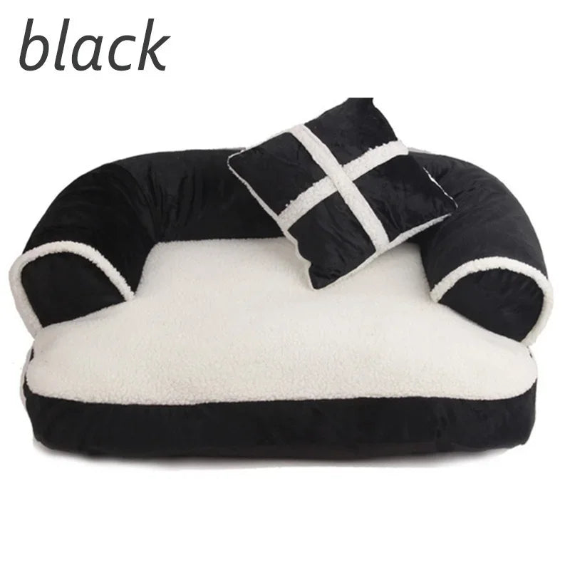 NEW Cute Warm Double-Cushion Dog Bed Cotton Soft Sofa Pet House Dog Cat Beds Dog Kennel Pet Mat