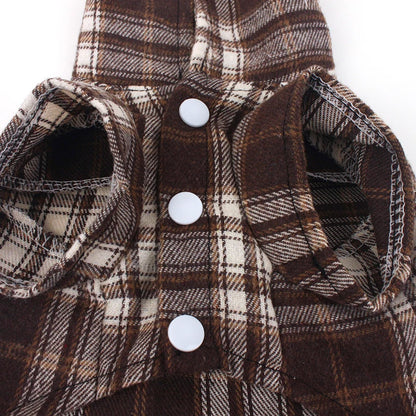 Summer Pet Shirt British Style Plaid Dog Vest Clothes For Small Dogs Chihuahua Cotton Puppy Shirts
