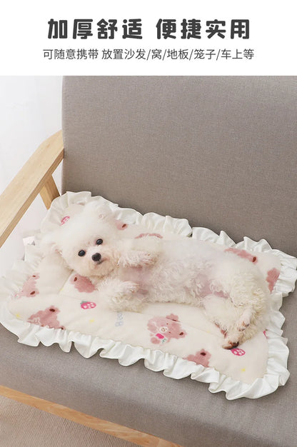 Pet Sleeping Mat Dog Bed Cat Bed Thickened Blanket Pad for Dogs Cats Winter Warm Washable Dog Mattress Pet Blanket Pet Supplies