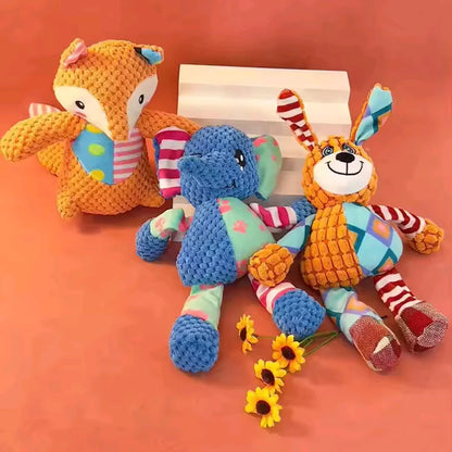 the TEETHETREASURE PLUSH - Pet Plush Toy, Cat/Dog Interactive Teething Toy, Animals Bite Resistant, Interactive Squeaky, Pet Dog Teeth Cleaning Chew Toy