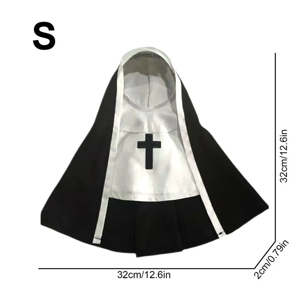 Three-Dimensional Modeling Nun Style Headwear Dress Up Cosplay Pet Costume Set Halloween Dog Transform Clothes