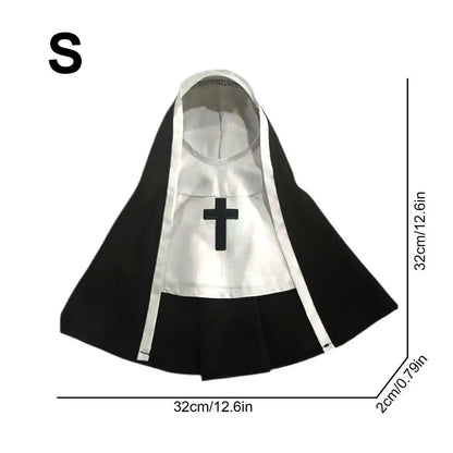 Three-Dimensional Modeling Nun Style Headwear Dress Up Cosplay Pet Costume Set Halloween Dog Transform Clothes