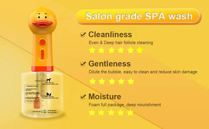 Yellow Duck Electric Foam Machine ,Handhold Automatic Soap Dispenser Foam Machine Launcher For Cat & Dog Bathing Pet Accessories