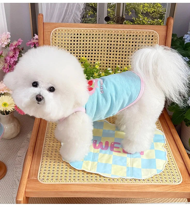 Pet Dog Cat Puppy Japanese Korean Soft Cute Spring Summer Vest Small Medium Dog Teddy Bichon Clothing Supplies