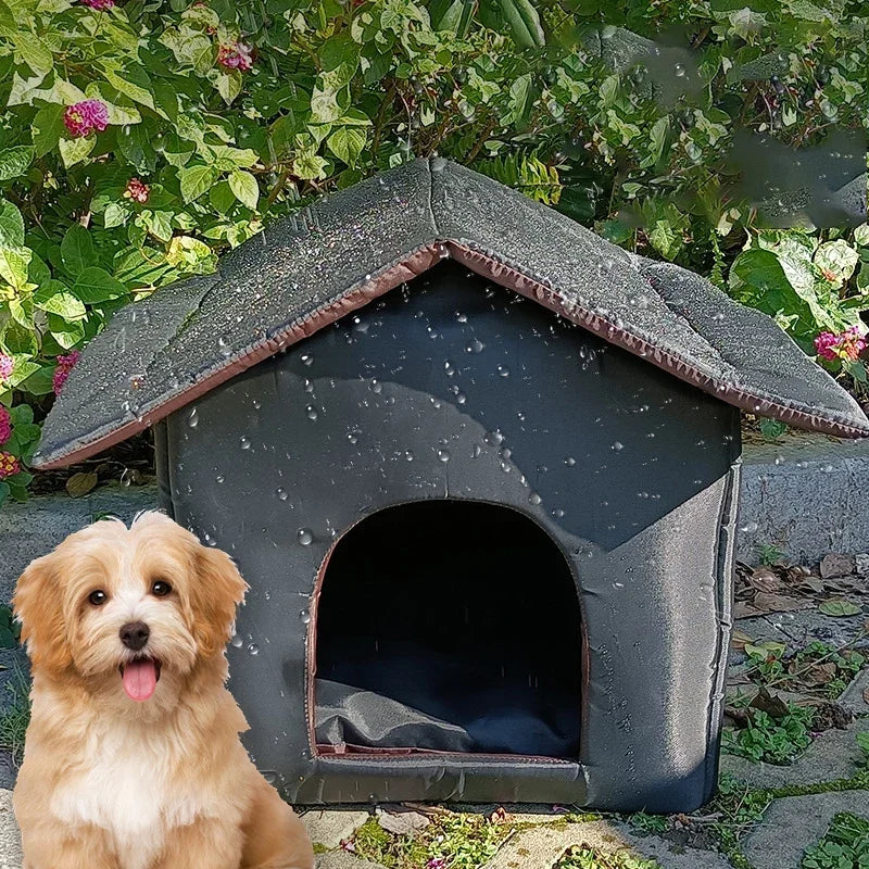 1pc Outdoor Dog House, Winter Cold Shelter, Waterproof, Sun Proof, Durable, Foldable Outdoor Tent, Stray Cat Shelter, Pet House