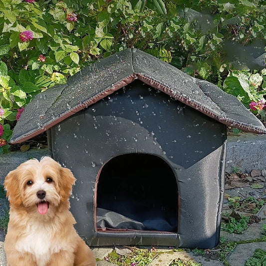 1pc Outdoor Dog House, Winter Cold Shelter, Waterproof, Sun Proof, Durable, Foldable Outdoor Tent, Stray Cat Shelter, Pet House