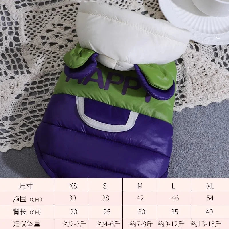 New Dog Clothing for Small Breeds - Corgi Dog Winter and Autumn Model with Warm Insulation and A Leash Ring