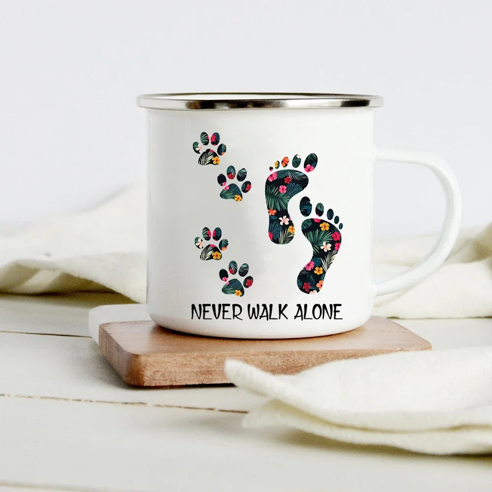 Funny Dachshund Print Creative Enamel Mug Coffee Wine Mugs Cartoon Dogs Paw Party Drink Beer Juice Milk Cups Gifts for Lover Dog