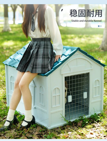 Large and Small Dog Kennel House Outdoor Pet Villa Dog House Breathable Winter Golden Retriever Four Seasons Universal Dog Cage