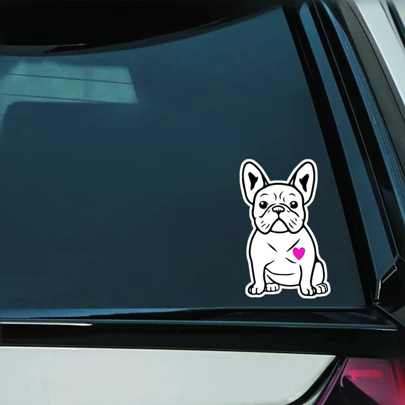 United By Color French Bulldog Sticker Frenchie Car Decal Used For Car, Laptop, Water Bottle, Wall
