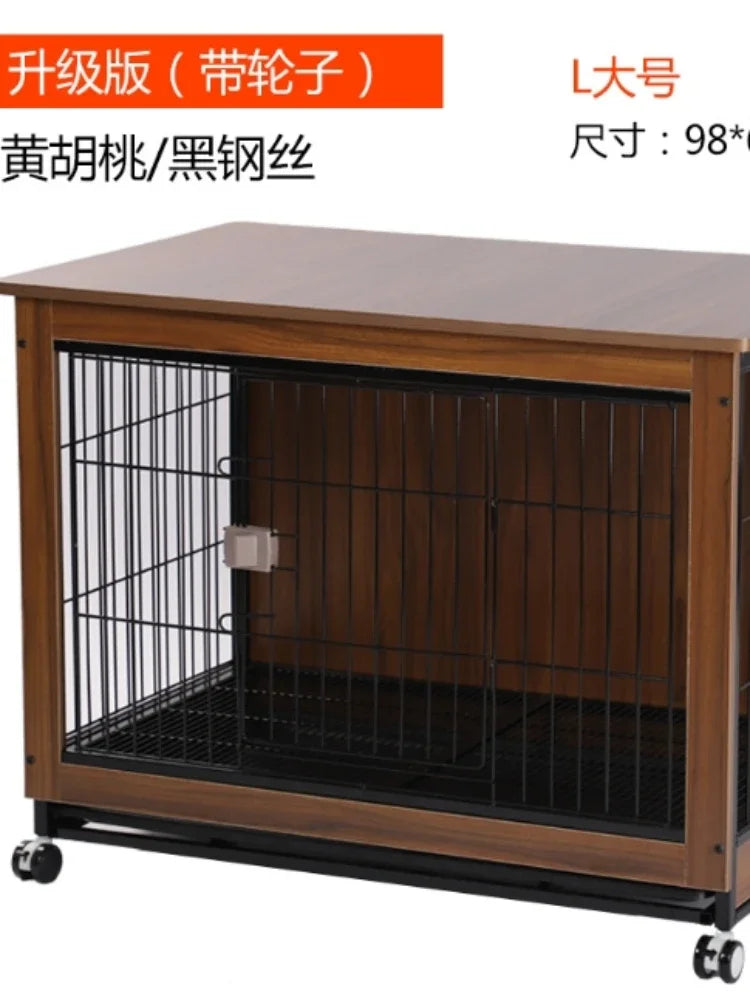 Wholesale Decorative Crates Wooden Stainless Steel Heavy Duty Pet Cage Furniture Dog Kennels Stackable Dog Cages