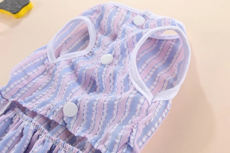 Dog Dresses for Small Dogs Girls Floral Puppy Dresses Pet Dog Princess Bowknot Dress Cute Dog Clothes for Yorkie Female Cat