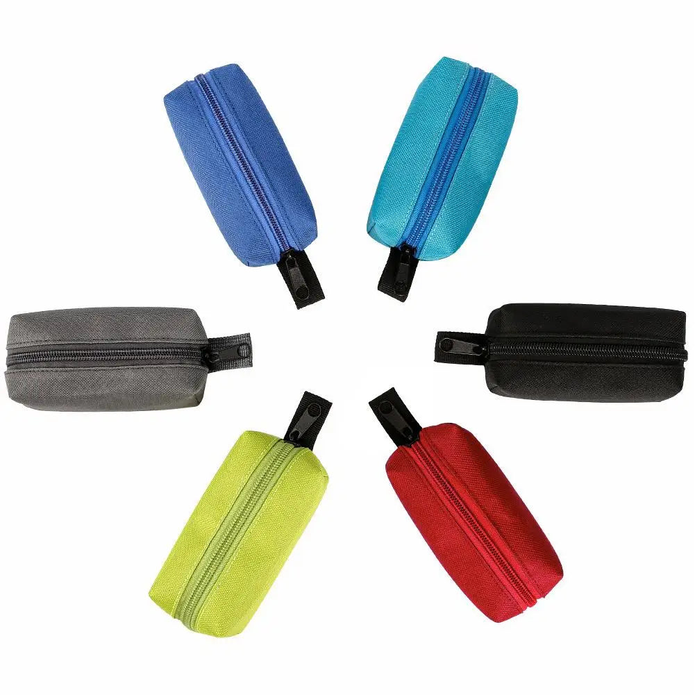 Dog Poop Bag Holder For Leash Doggie Waste Bag Dispenser Fabric Puppy Potty Carrier Small Doggy Zipper Pouch With Carabiner Clip