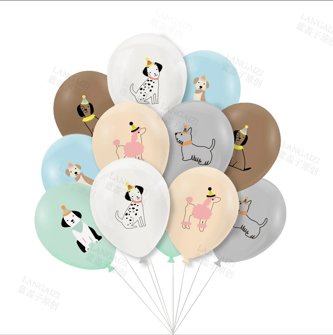 Pet Dog Cupcake Toppers Pet Dog Themed Birthday Party Supplies Dog Face Cake Toppers Puppy Theme Birthday Party Decoration