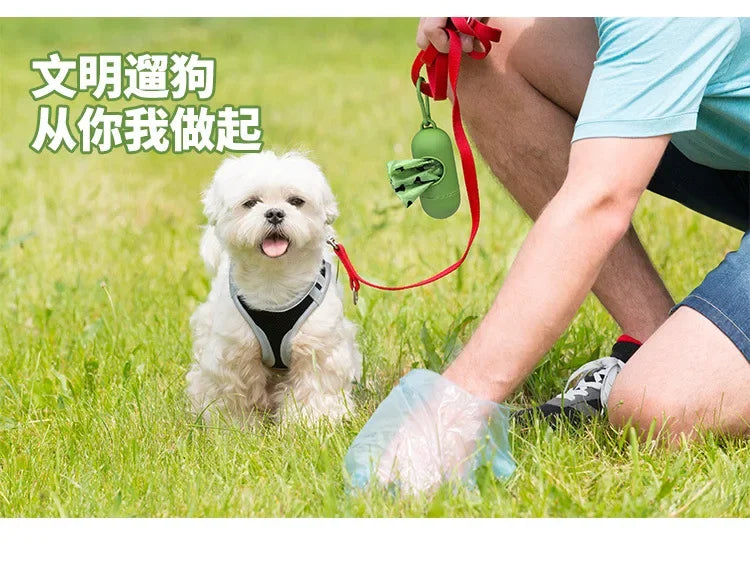 the LED LIGHT POOP BAG DISPENSER - Degradable Dog Poop Bag Dispenser, LED Light Waste Bags Holder, Dispensers Poop Bags Set, Dogs Trash Pets Clean Accessories