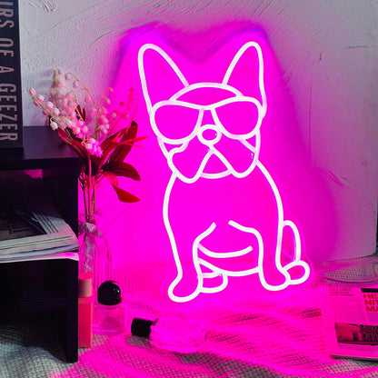 Skateboard Dog Neon Signs LED Neon Light Sign Light Up Neon Signs Wall Decor for Game Room Bedroom HomeBar Living Room kids room