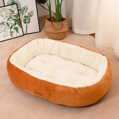 House Winter Warm Thickened Oval House All-Season Pet House Winter Small Dog House