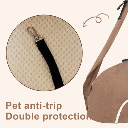 Plush Pet Cat Carrier Bag With 6kg Capacity,Winter Warm Portable Dog Travel Bag