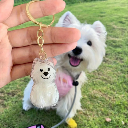 Clear Puppy Hair Memorial Keepsake Capsule Pet's Dog Fur Storage Container Pendant Keychain Decor Pet Lovers Home Display Gifts
