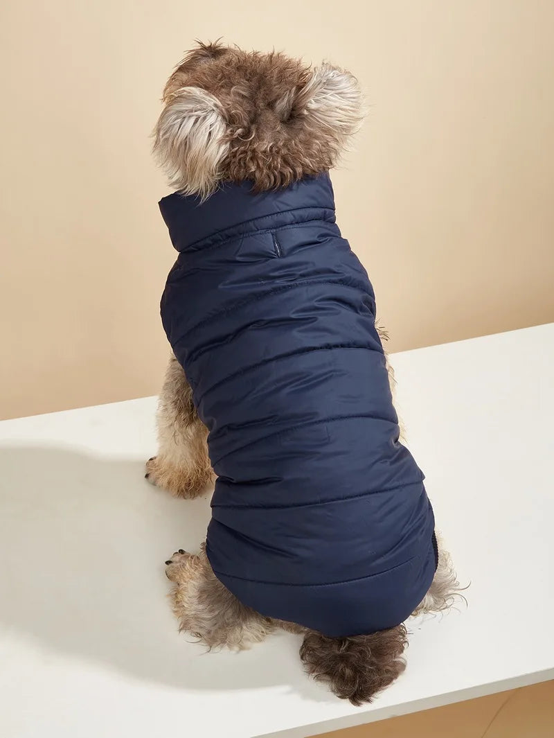 Winter Pet Dog Coat Winter Warmth Clothes Winter Dog Vest With Integrated Keep Warm Fleece Back Zipper For Small Medium Dog