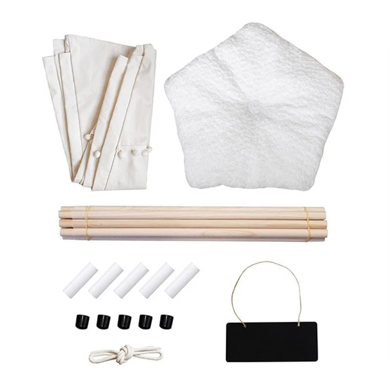 the BEIGE TEEPEE - Dog/Cat Teepee Pets Tent, Portable Dog Tent Bed with Plush Cushion, Soft Kennels Playhouse Removable and Washable Puppy Teepee