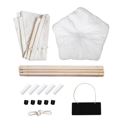 the BEIGE TEEPEE - Dog/Cat Teepee Pets Tent, Portable Dog Tent Bed with Plush Cushion, Soft Kennels Playhouse Removable and Washable Puppy Teepee