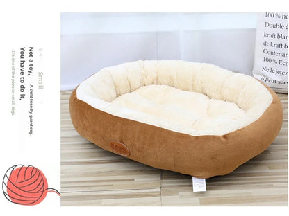 Autumn/Winter Warm Pet Nest Big Dog Mat Oval Teddy Dog Cat Nest Golden Retriever Comfortable Cozy Pet Bed