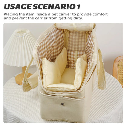 Flannel Pet Dog Bed Dog Sleeping Bed Mat Breathable Warm Pet Beds Cushion For Small  Dogs Cat Pets Accessories for pet bag