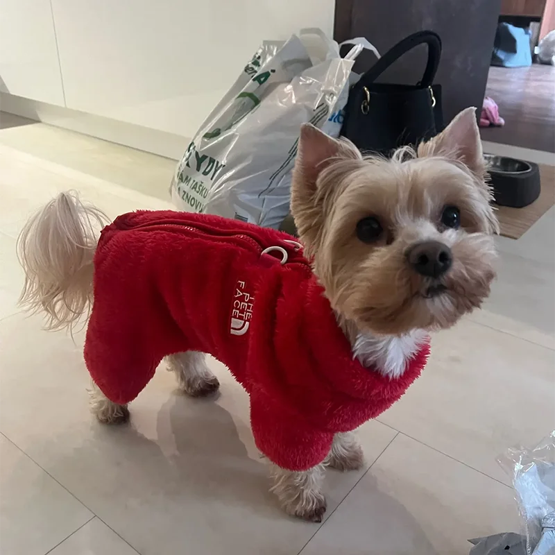 Winter Pet Jumpsuit Coat for Small Dogs Cat Maltese Clothes Warm Pet Jacket Overalls Yorkshire Bulldog Puppy Onesies with Zipper