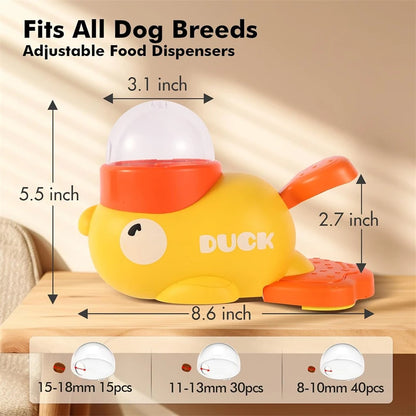 1PCS 2In1 Dog Cat Interactive  Treat Puzzle Toy  Slow Feeder Duck Shape  IQ Training Aid For Small Medium Pets Reduces Bloating