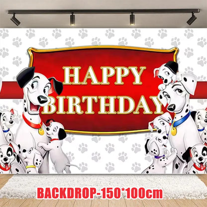 Disney 101 Dalmatians Birthday Party Supplies Cartoon One Hundred and One  Dog Balloon Backgrounds Cake Topper Banner Kids Gifts