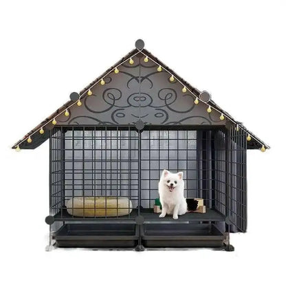 the BANGKOK BARKER - Fences Simple Kennel, Iron Teddy Living Room, Creative Doghouses, Pet Indoor Balcony Home, Pomeranian Puppy Courtyard Pet Cage