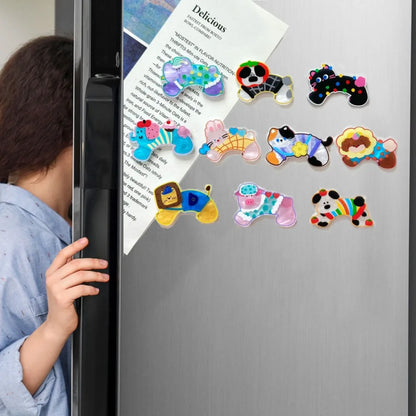 10pcs Personalized and Funny Dog Cat Refrigerator Magnets Cute Creative Refrigerator Magnets Whiteboard Stickers Decorative