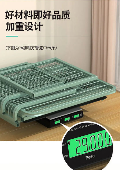 Heavy Duty Dog Cage Large Medium Pet Cage with Toilet Full Square Tube Indoor Dog House