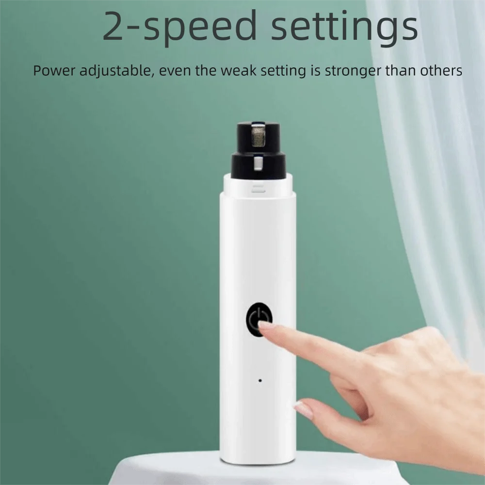 3 Colors Electric Pet Nail Grinder Quiet USB Charging Pet Nail Clipper with LED Safe Cat Grooming Clipper For Cats Dogs