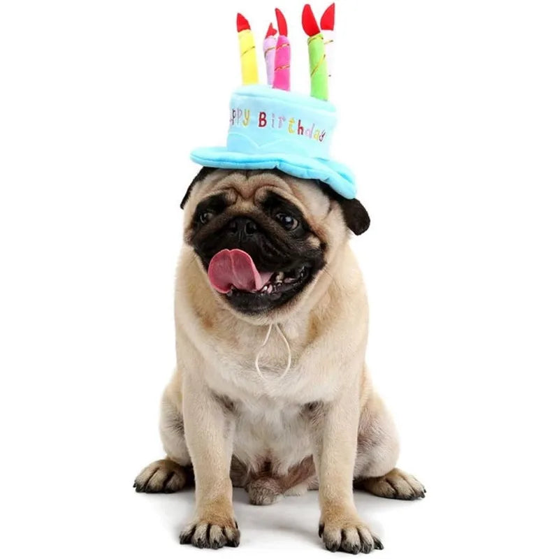 Cute Dog Birthday Toy Adorable Dog Cat Birthday Cake Hat Headwear Cap Puppy Kitten Hat Pet Gift Toys  аксесуари для собак