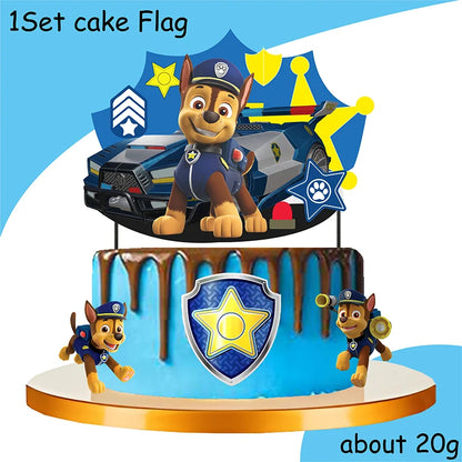 Chase Paw Patrol Birthday Party Gift Girl Party Supplies Children Favor Paper Tableware Ballon Plate Cup Table Accessories