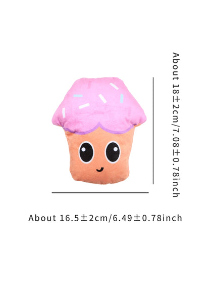 Afternoon tea dessert series sound plush dog toys containing loud paper tape BB called interactive play pet supplies