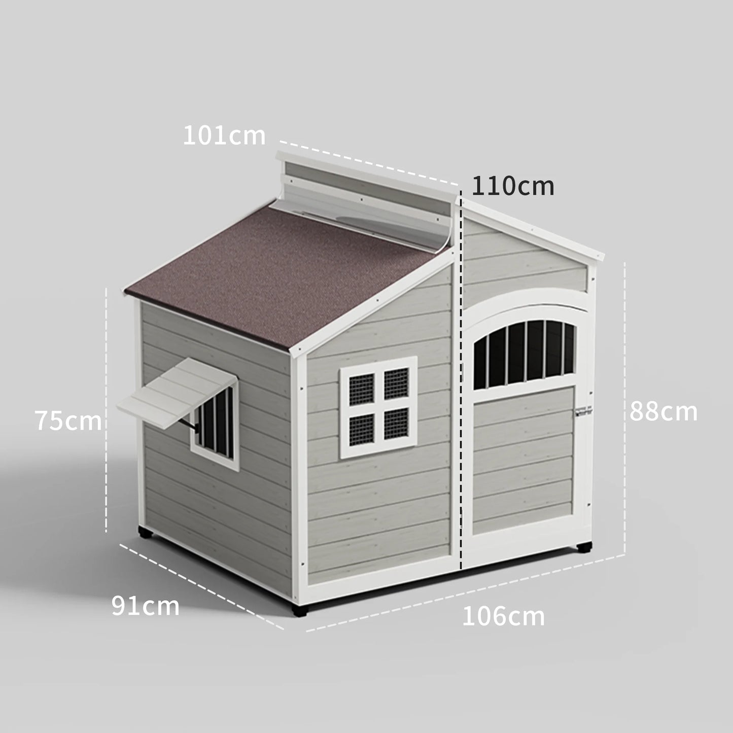 the DOG SHED - Rainproof and Cold-Proof Outdoor Doghouse Kennel, Winter Warm Large Dog Wooden Luxury Villa Doghouse