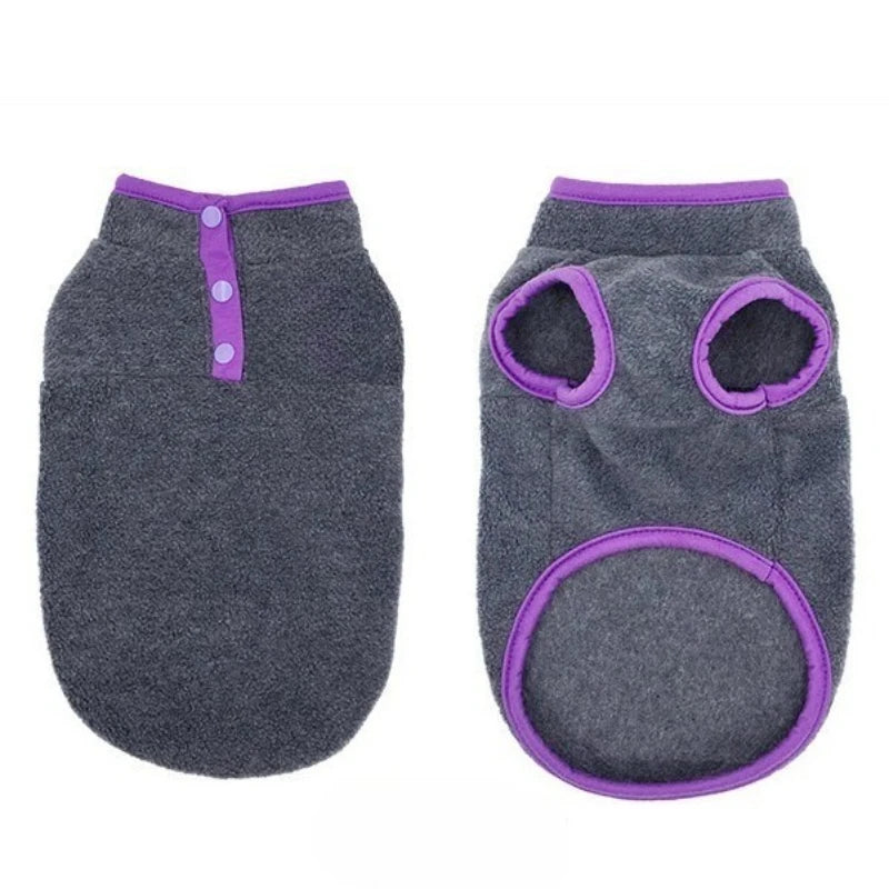 Autumn and winter plus velvet dog vest sleeveless fleece warm vest small and medium-sized dog pet clothes light dog clothes.