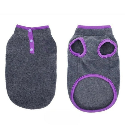 Autumn and winter plus velvet dog vest sleeveless fleece warm vest small and medium-sized dog pet clothes light dog clothes.